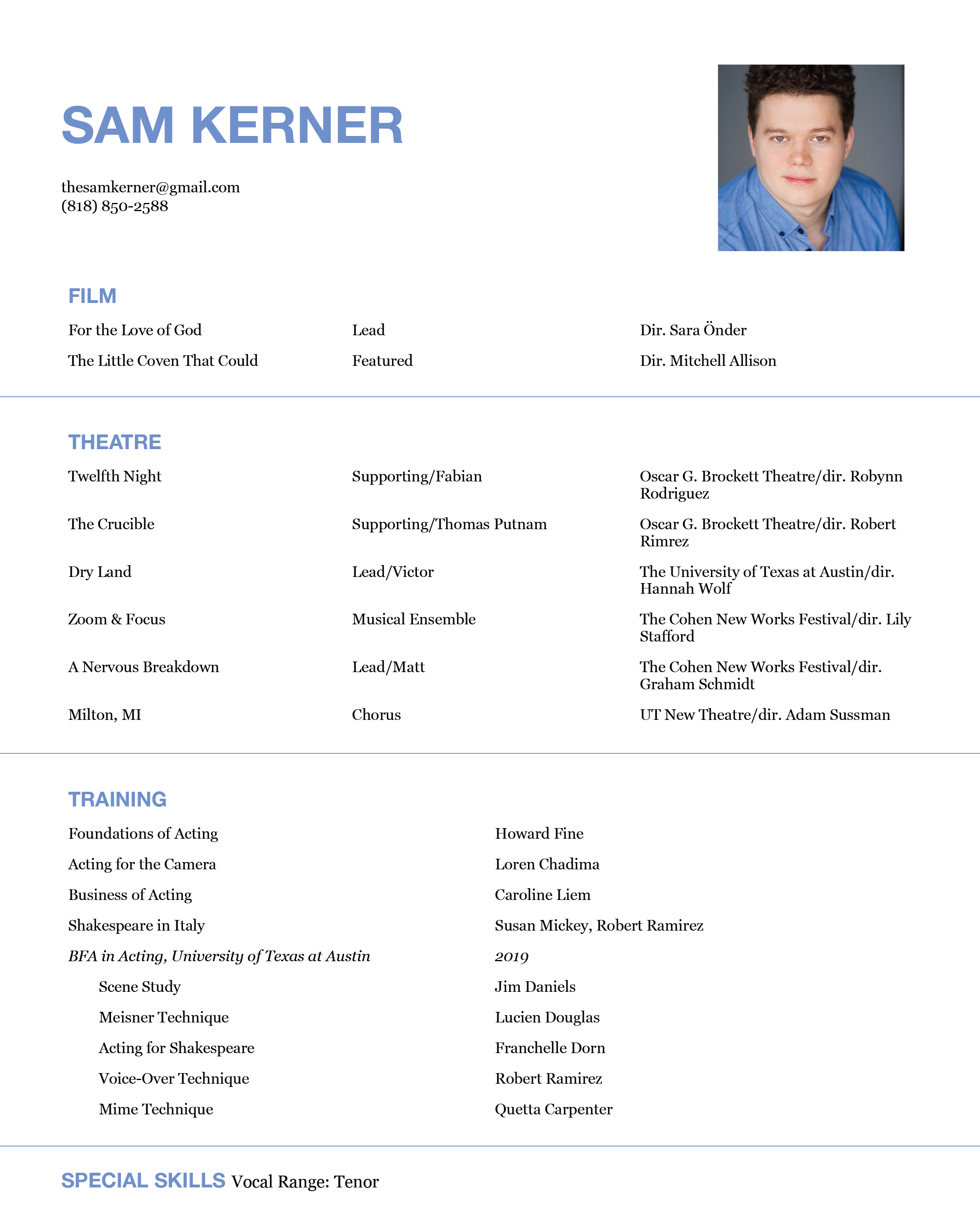 Sam Kerner resume